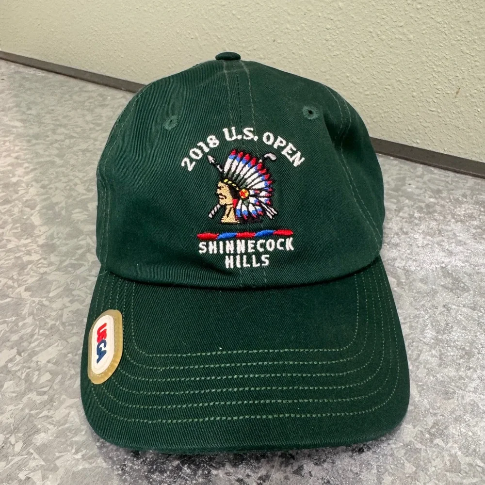 USGA 2018 U.S. Open Shinnecock Hills Golf Hat Mens OSFA‎ Green Excellent Member